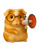 Meerschweinchen Pippa mit Megafon