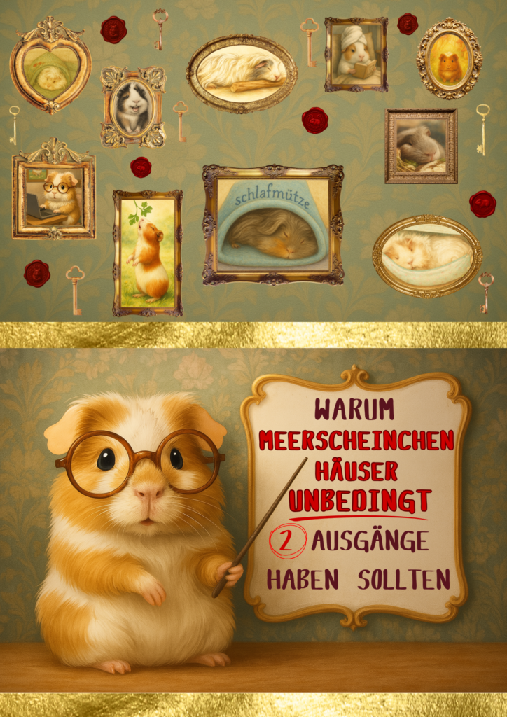 Warum Meerschweinchen Häuser unbedingt 2 Ausgänge haben sollten