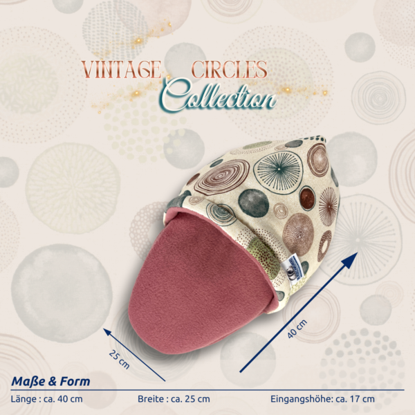 Kuschel-Hausschuh für Meerschweinchen Oberansicht und Maße