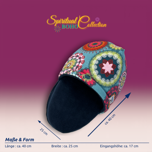 Meerschweinchen Kuschel Hausschuh Frontansicht mit Maßen