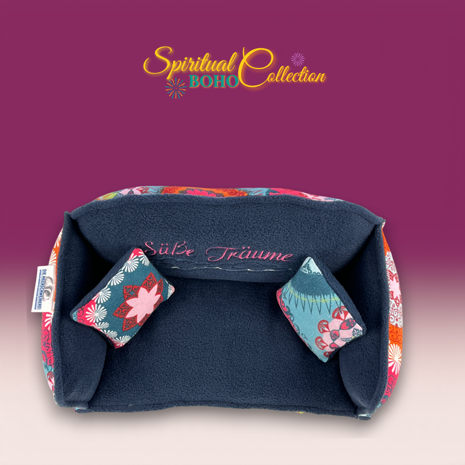 Jeans Hausschuh Oberansicht mit Pipipad