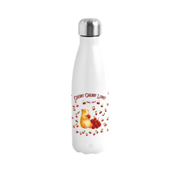 Panorama Thermosflasche 500 ml mit Meerschweinchen Motiv Cherry Love