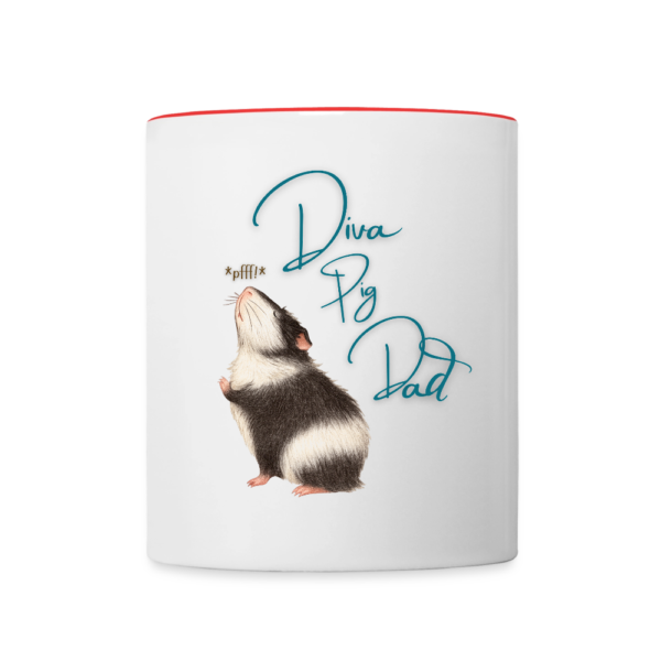 Tasse mit Meerschweinchen Motiv Diva Pig Dad orange