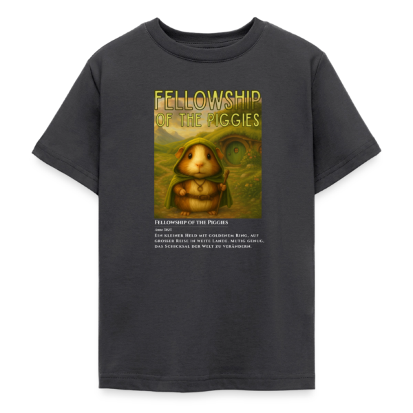 Teenager T-Shirt mit Meerschweinchen Motiv Fellowship of the piggies grau