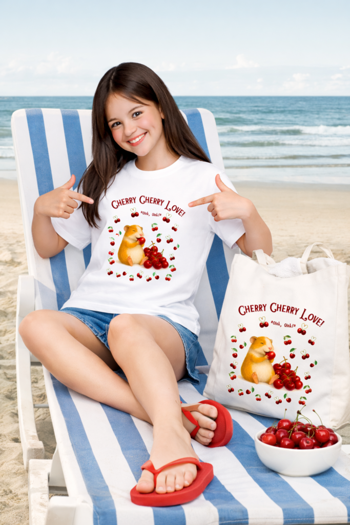 Teenager T-Shirt Cherry Cherry Love Präsentationsbild 3