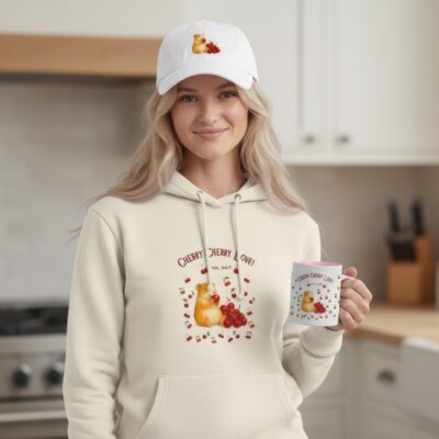 Damen Hoodie Cherry cherry Love Präsentationsbild 2