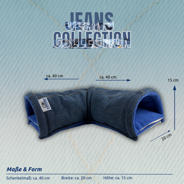 Ecktunnel Jeans Collection Vorderansicht mit Maßen