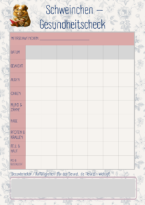 Freebie_Schweinchen Gesundheitscheck Vorlage