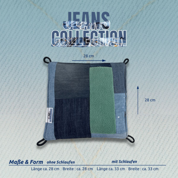 Jeans Hängematte 3 Jeansseite mit Maßen