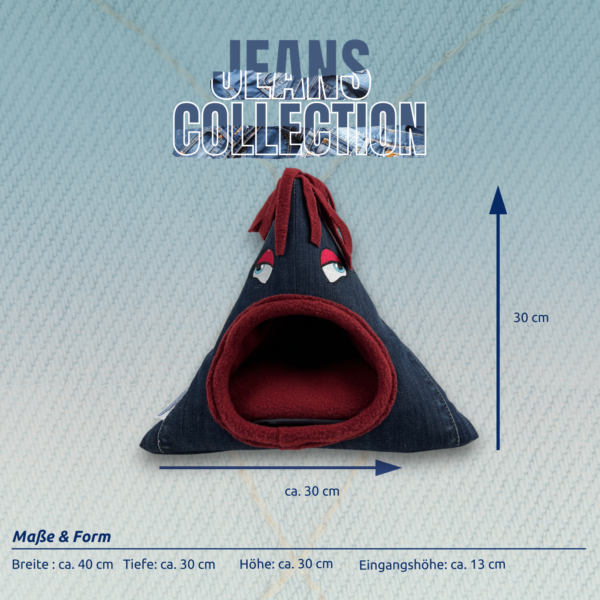 Jeans Monster 2 Vorderansicht mit Maßen