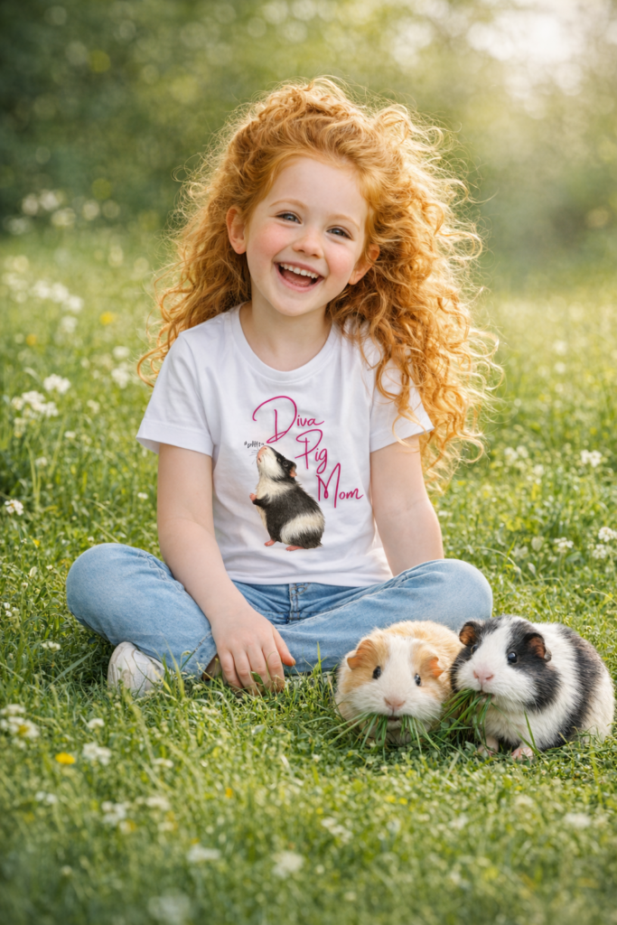 Kinder TShirt Diva Pig Mom Präsentationsbild 3