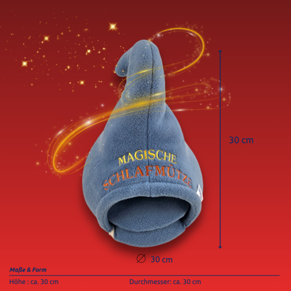 Meerschweinchen Kuschelhöhle Magische Schlafmütze jeansblau mit Maßen
