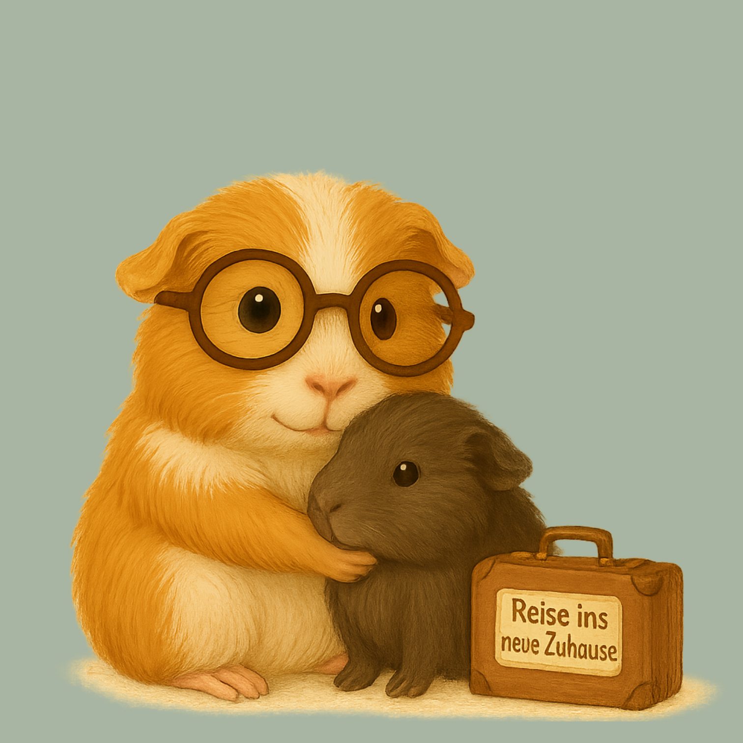 Pippa verabschiedet ein Notmeerschweinchen in sein neues Zuhause 