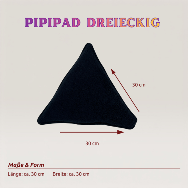 Pipipad dreieckig mit Maßen