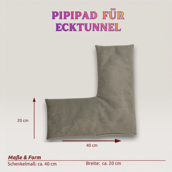 Pipipad für Ecktunnel mit Maßen