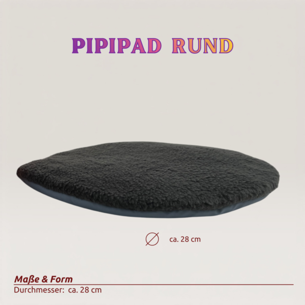 Pipipad rund mit Maßen