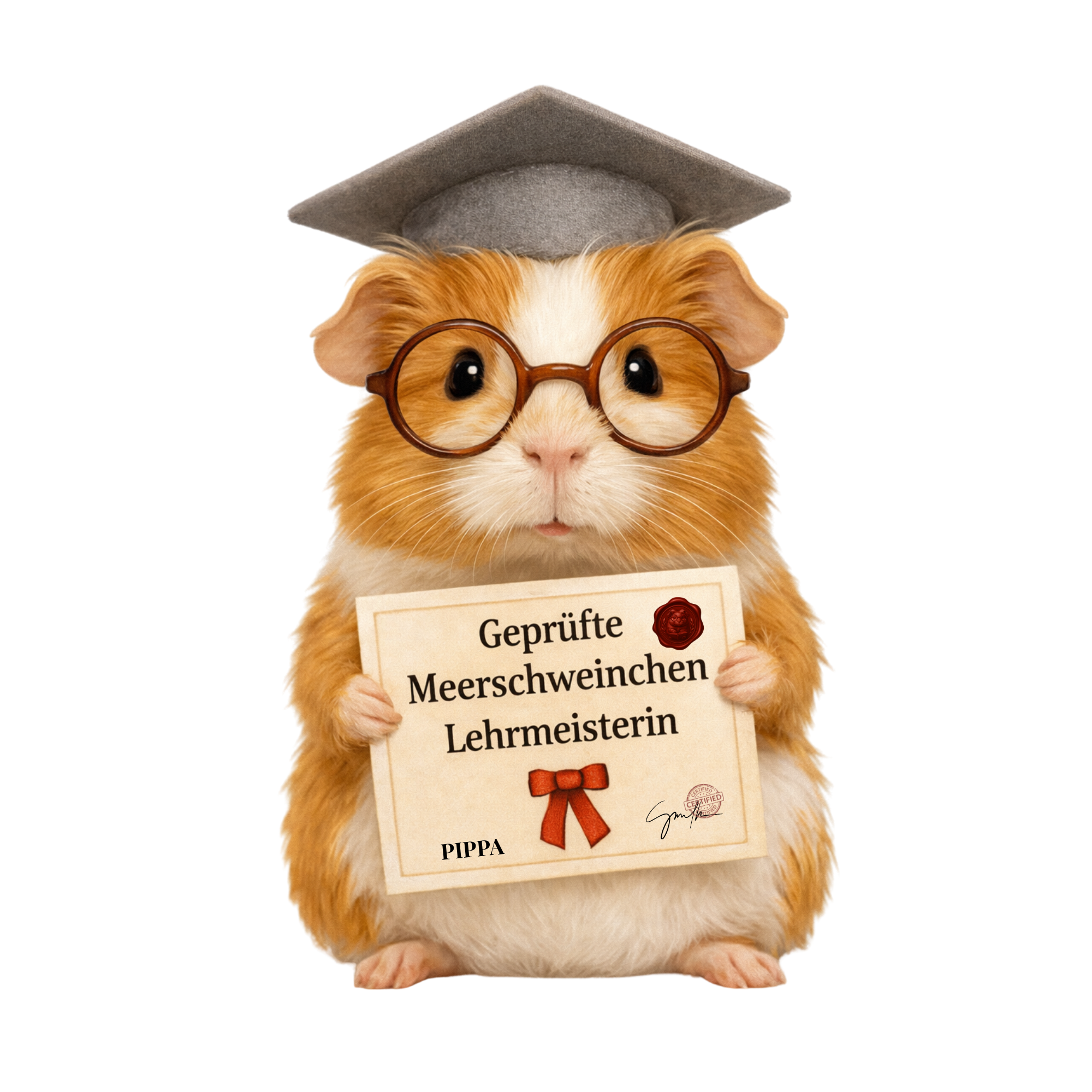 Pippa, die Meerschweinchen Lehrmeisterin mit Diplom