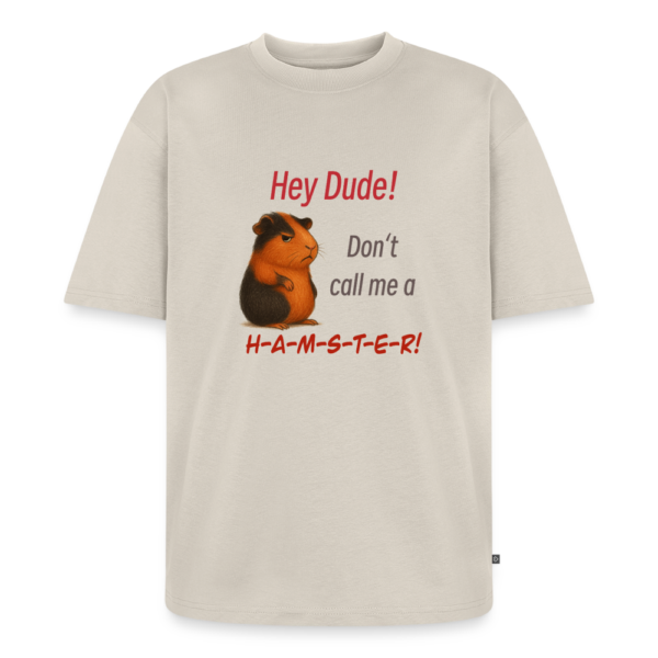 Unisex T-Shirt mit Meerschweinchen Motiv Dont call me a Hamster beige