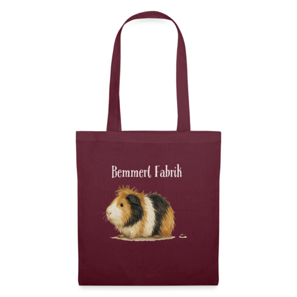 Stoffbeutel Stofftasche mit Meerschweinchen Motiv - Bemmerl Fabrik dunkelrot