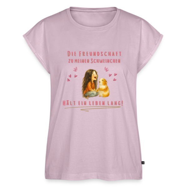 Damen T-Shirt - Die Freundschaft zu meinen Schweinchen hält ein Leben lang!