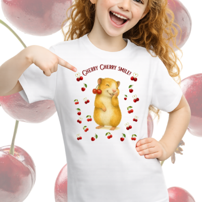 Kinder T-Shirt Cherry Cherry Smile Präsentationsbild 1