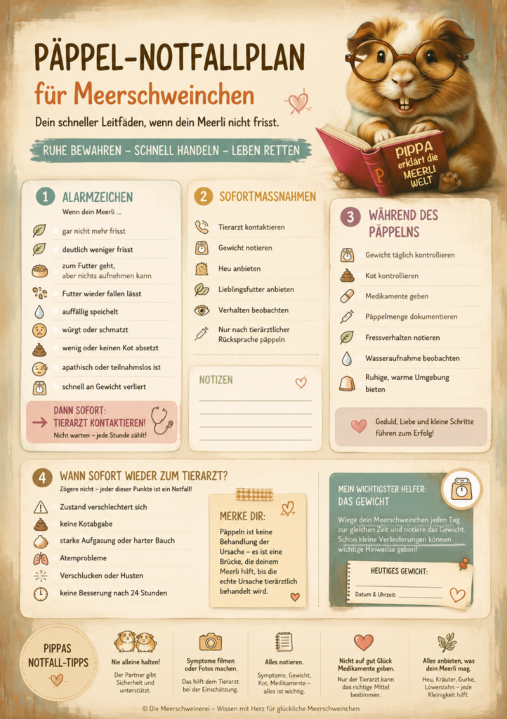 Freebie Pippas Päppel Notfallplan