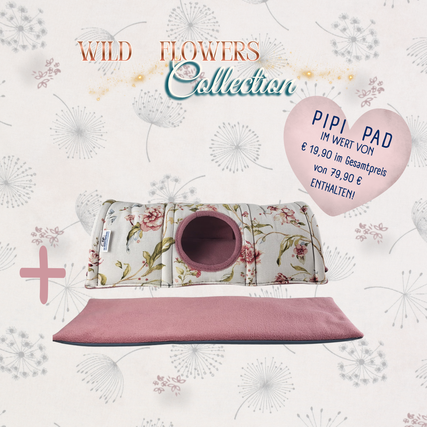 Tunnel gerade Form Wild Flowers Collection Modell 2_Tunnel mit Pipipad M3.png.png