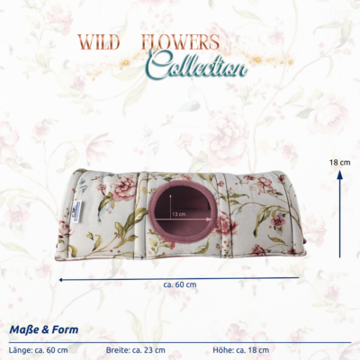 Tunnel gerade Form Wild Flowers Collection Modell 2_Vorderansicht mit Maßen M3