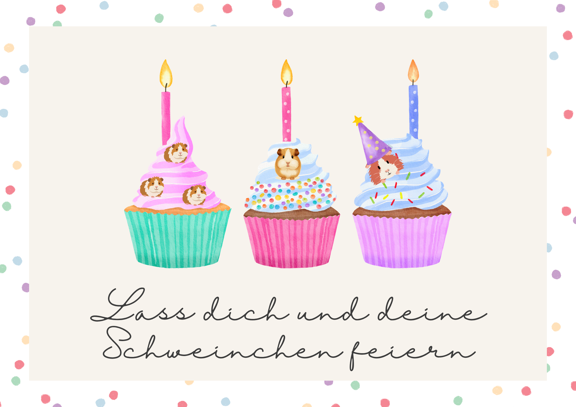 Geburtstag Geschenk Gutschein für Meerschweinchen Fans zum verschenken von DIEMEERSCHWEINREI