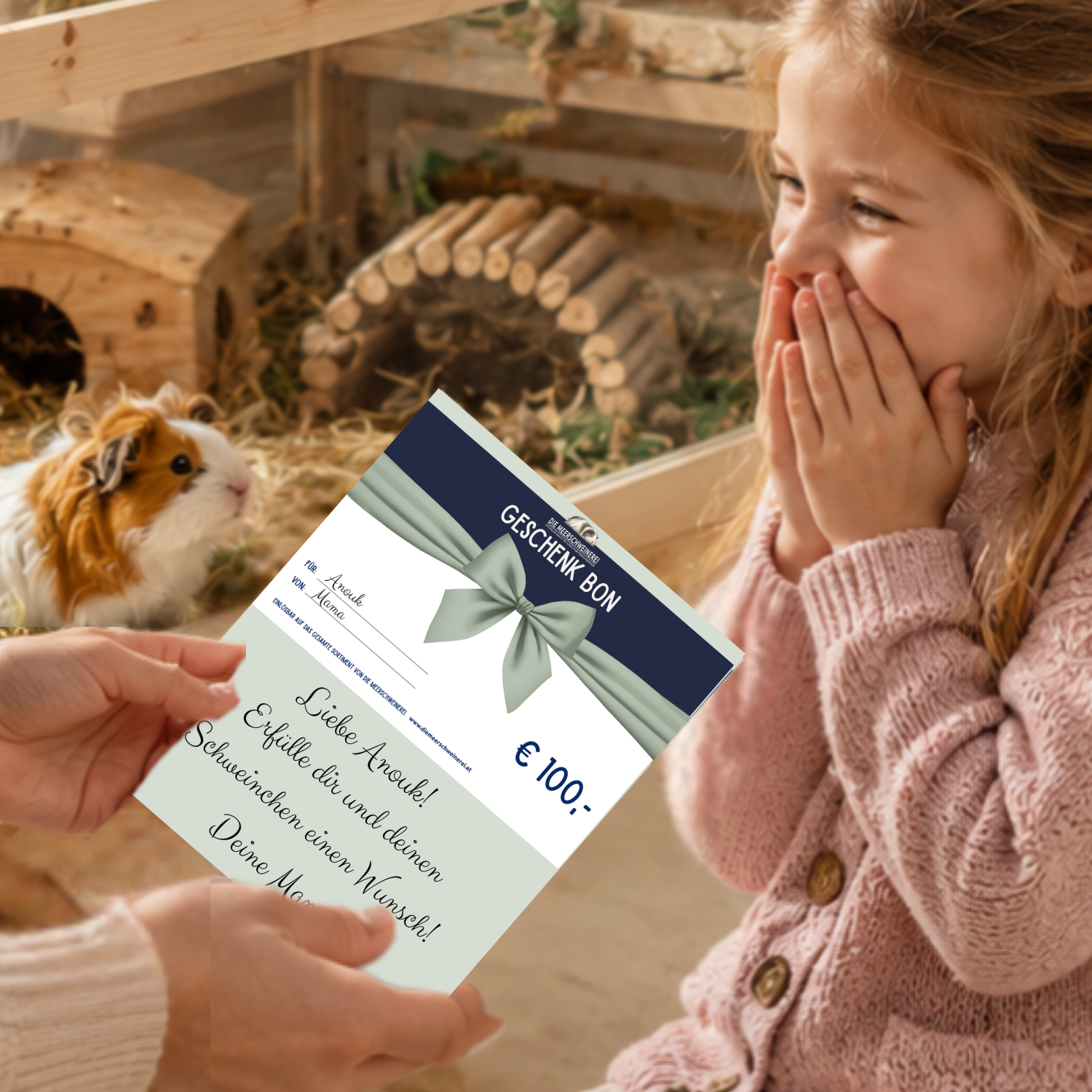 Gutschein für Meerschweinchen Fans zum verschenken von DIEMEERSCHWEINREI 2