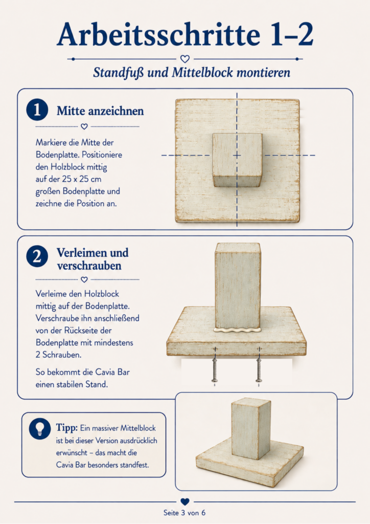 Seite 3 DIY Futterstation Cavia Bar Anleitung.