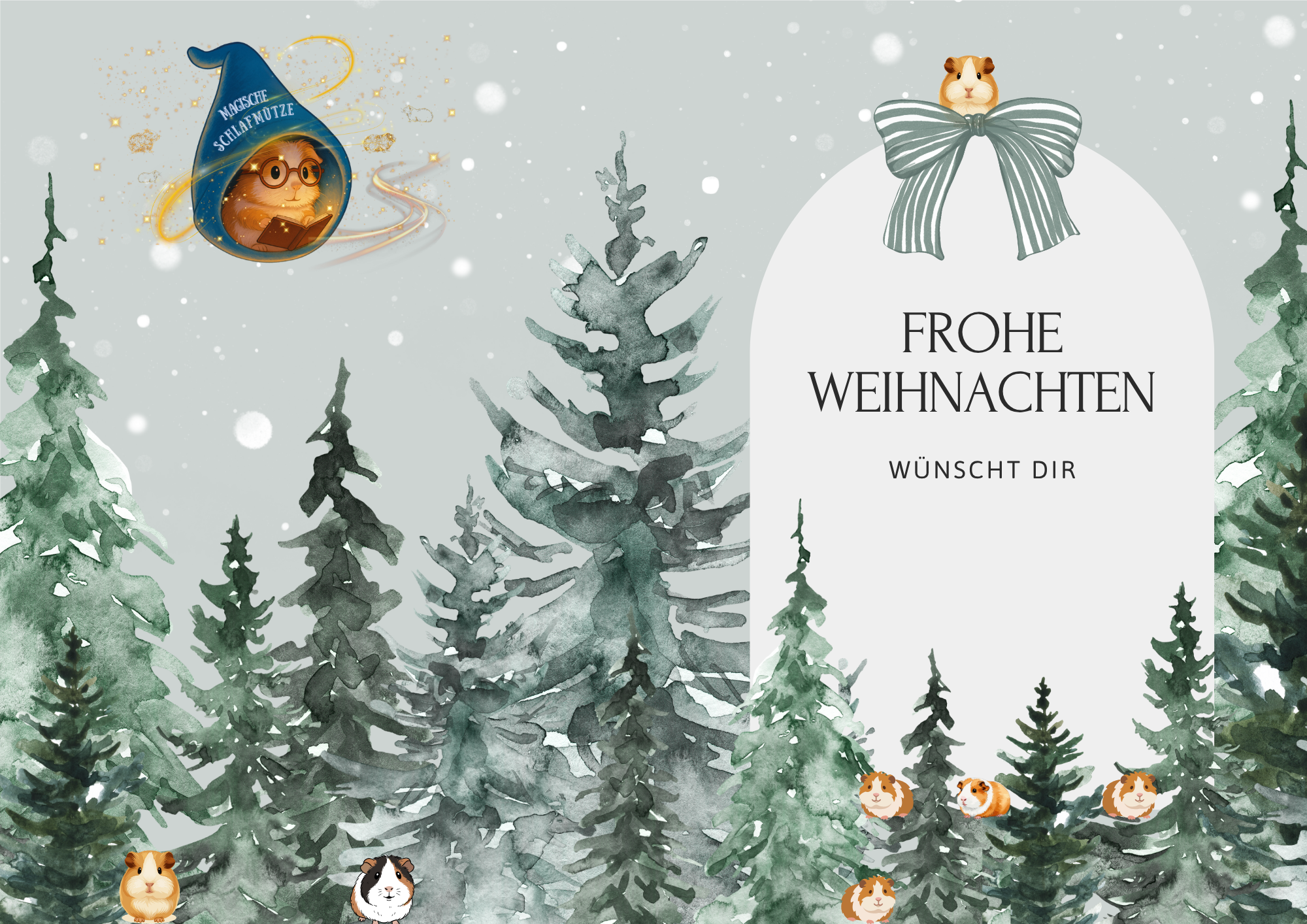 Weihnachten Geschenk Gutschein für Meerschweinchen Fans zum verschenken von DIEMEERSCHWEINREI 2