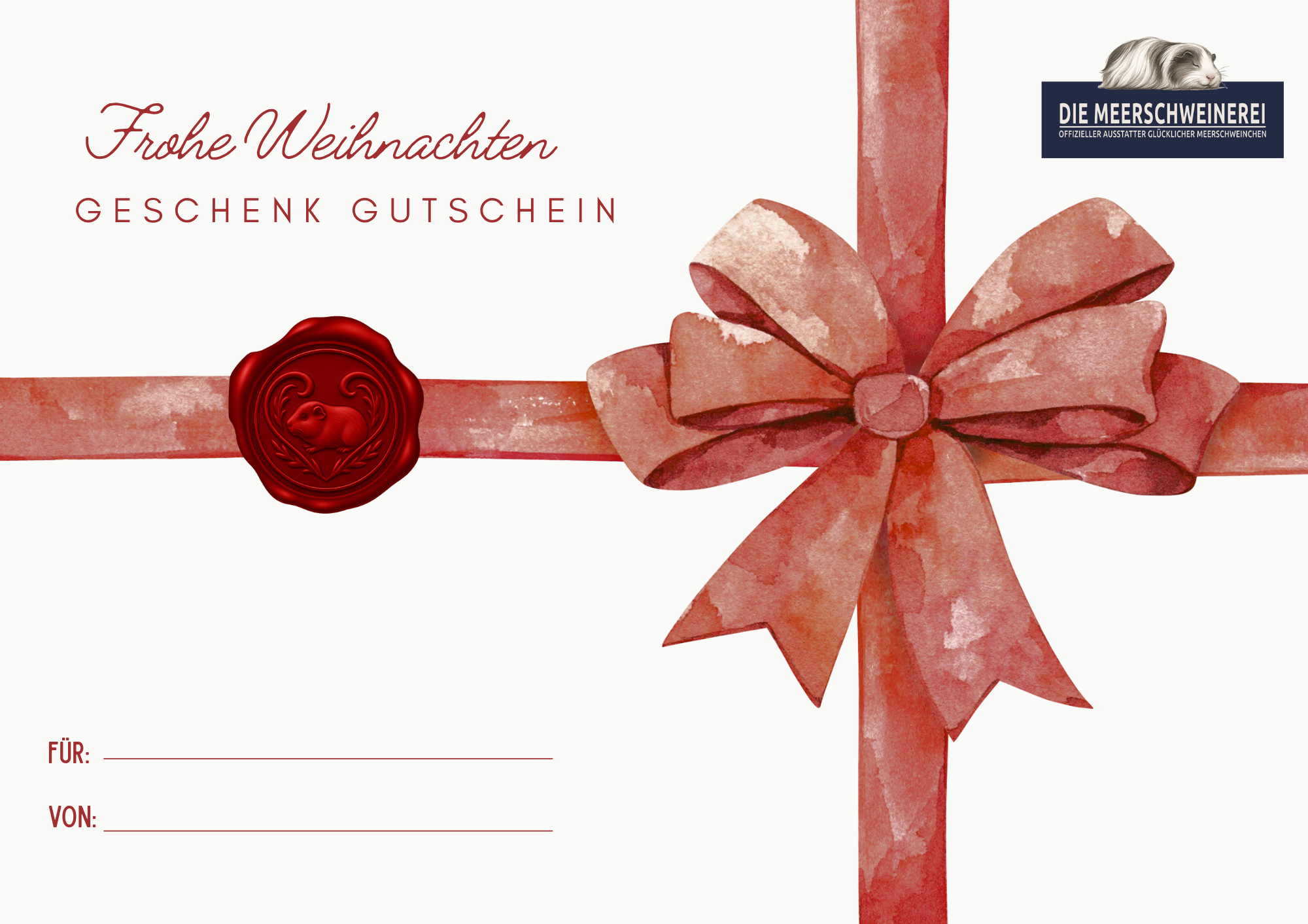 Weihnachten Geschenk Gutschein für Meerschweinchen Fans zum verschenken von DIEMEERSCHWEINREIWeihnachten Geschenk Gutschein für Meerschweinchen Fans zum verschenken von DIEMEERSCHWEINREI