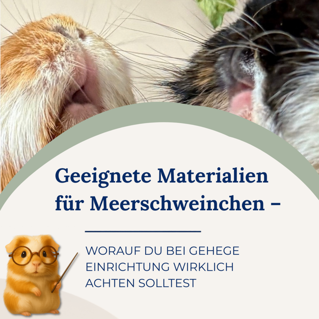 Geeignete Materialien für Meerschweinchen – worauf du bei Gehege und Einrichtung wirklich achten solltest