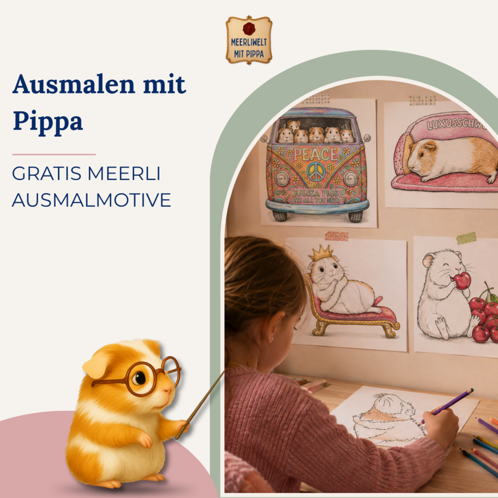 Kostenlose Meerschweinchen-Ausmalbilder für Kinder