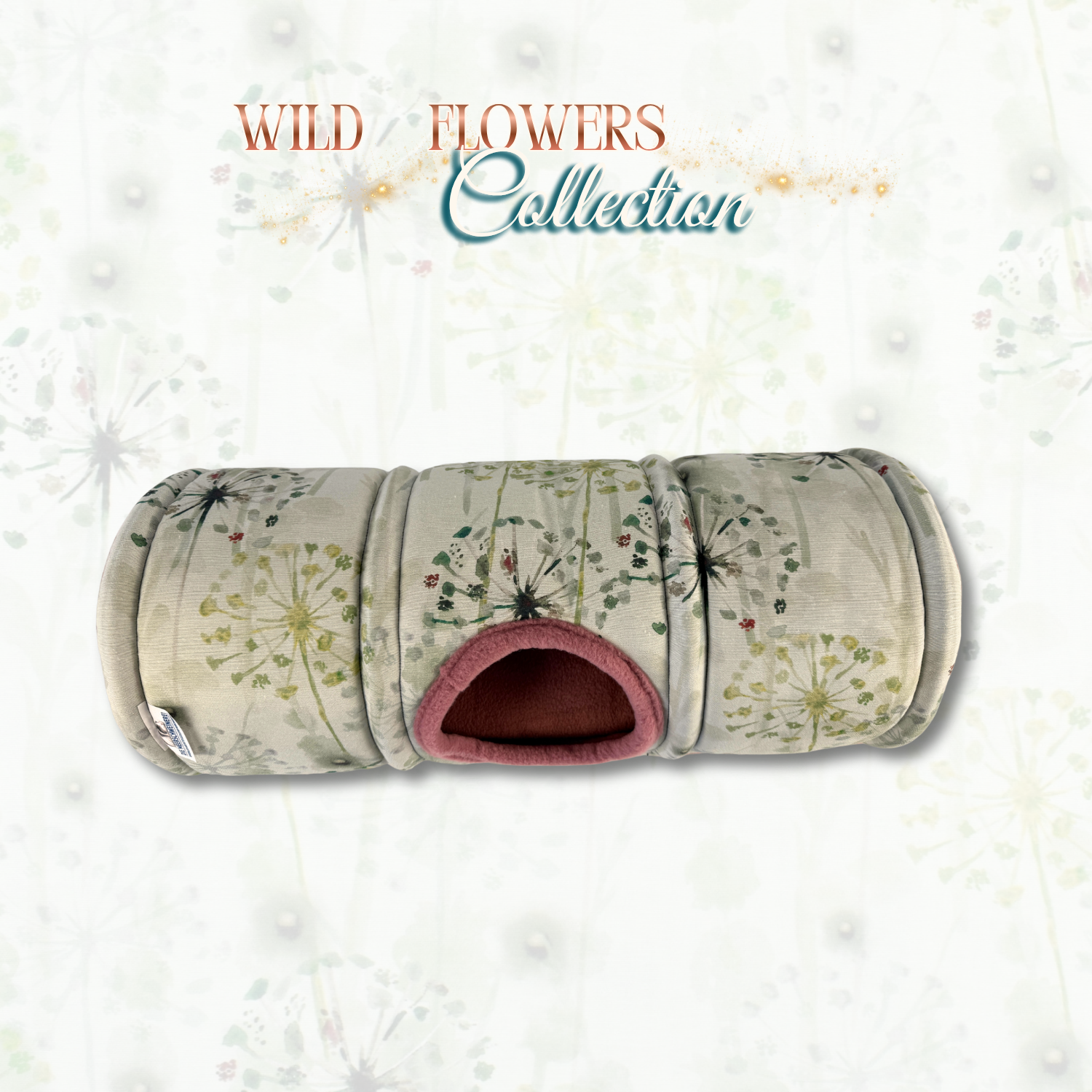 Kuscheltunnel Wild flowers Collection dandilons Oberansicht 1